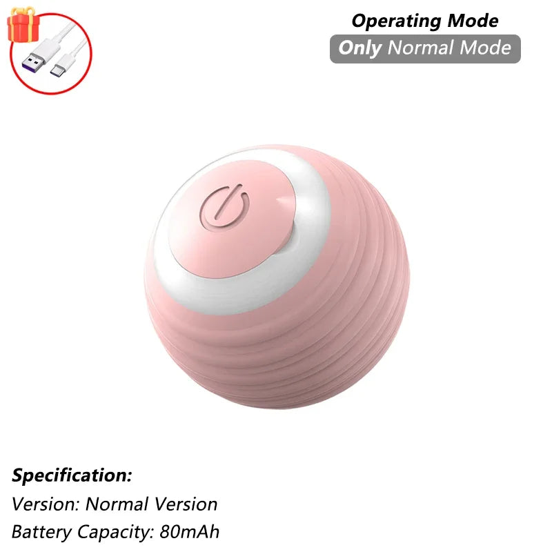 Rechargeable interactive toy for pets - automatic rolling ball with a tail.