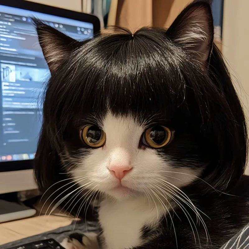 Cat wig for cat, dog wig, pet supplies,
