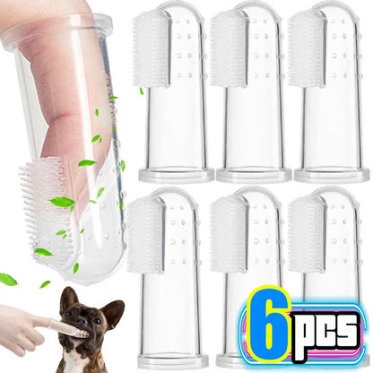 Silicone toothbrushes for animals, cleaning gloves for dogs & cats, fighting bad breath