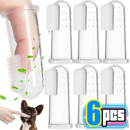 Silicone toothbrushes for animals, cleaning gloves for dogs & cats, fighting bad breath