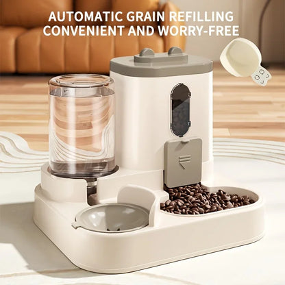 Fully automatic food and water dispenser, cute water dispenser