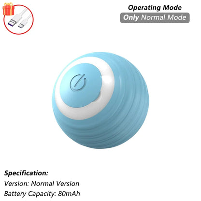 Rechargeable interactive toy for pets - automatic rolling ball with a tail.