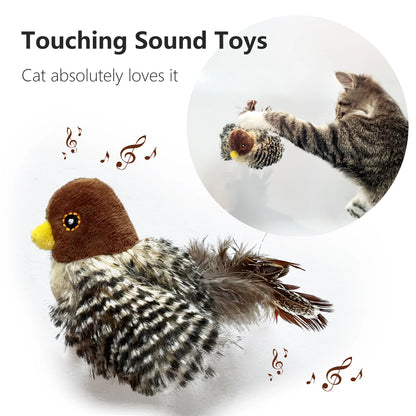 Teasing toys for cats with feathers and catnip.