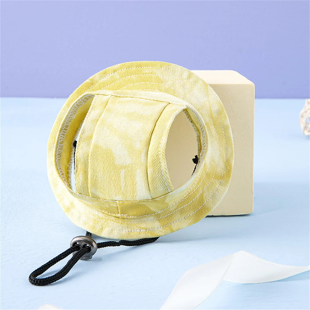 Cute hats for bulldogs with holes for the ears