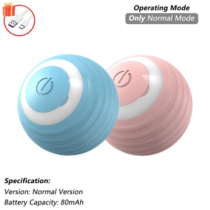 Rechargeable interactive toy for pets - automatic rolling ball with a tail.