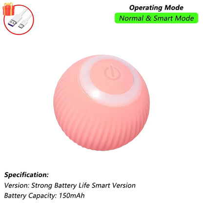 Rechargeable interactive toy for pets - automatic rolling ball with a tail.