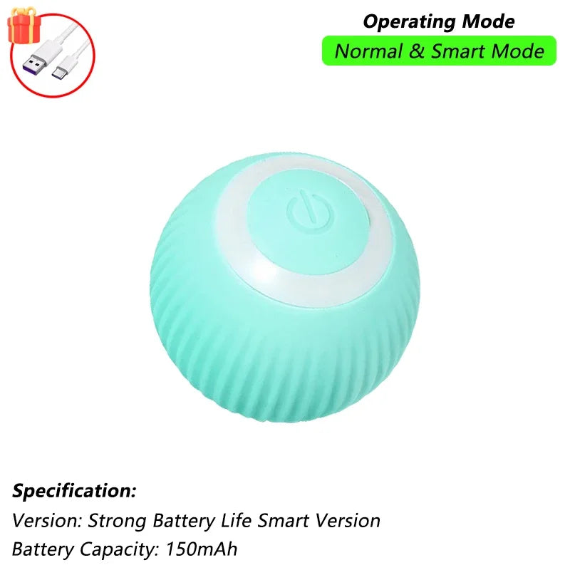 Rechargeable interactive toy for pets - automatic rolling ball with a tail.