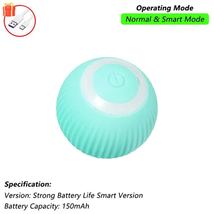 Rechargeable interactive toy for pets - automatic rolling ball with a tail.